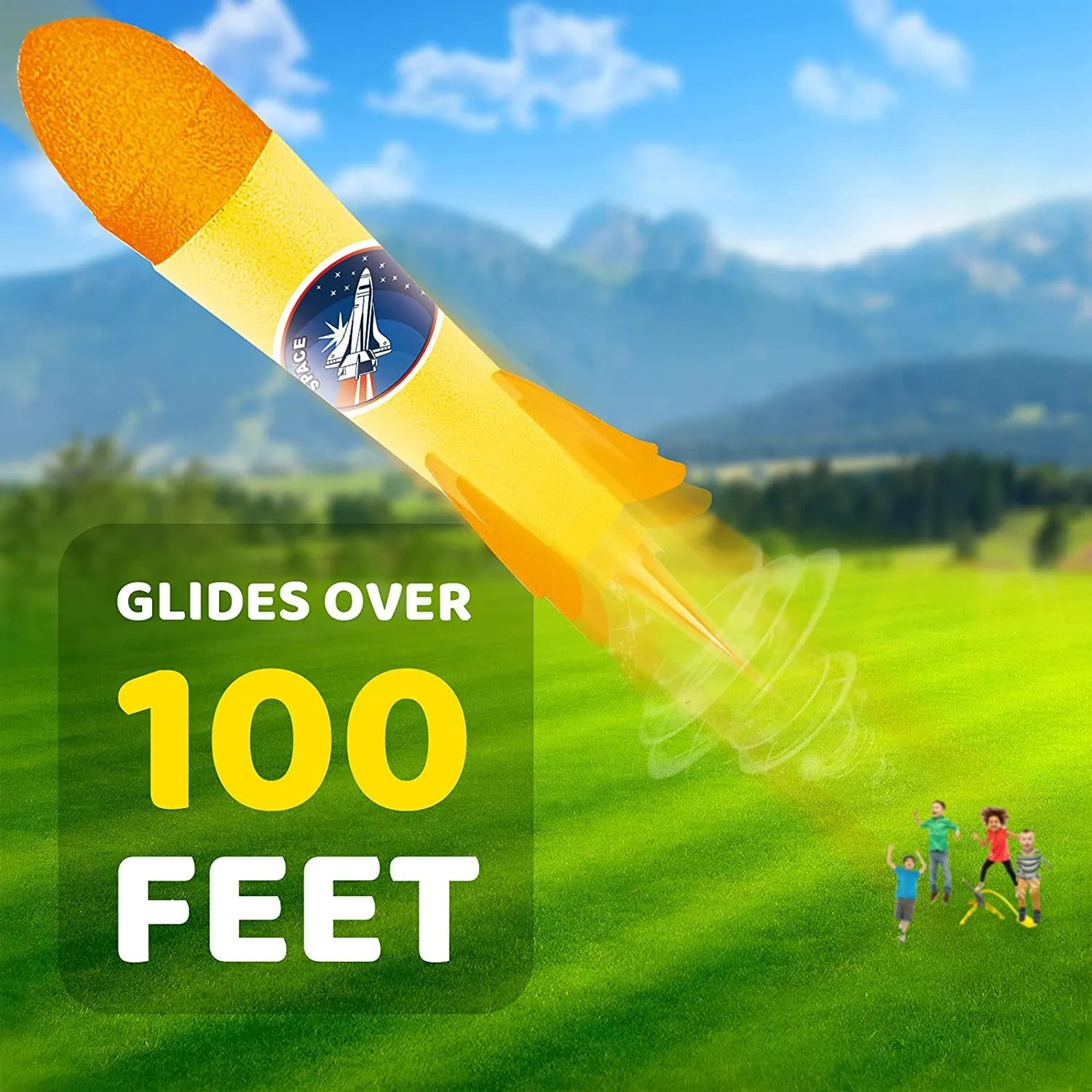 Terra Rocket Launch Toys for Kids Age of 3, 4, 5, 6, 7, 8 Year Old Boys & Girls, 2 Pack Stomp Launchers with 8 Colorful Foam Rockets, Top Outdoor Game, Ideal Christmas & Birthday Gift